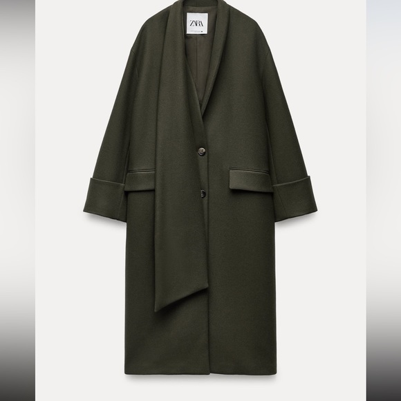 Zara manteco scarf wrap coat - Picture 9 of 16